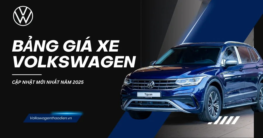 banner bảng giá xe Volkswagen mới